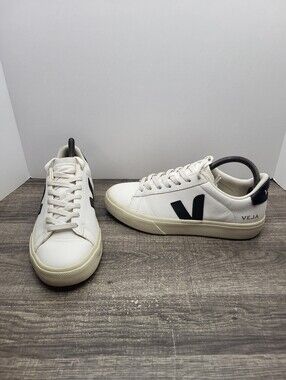 Veja Campo White Natural Leather Casual Shoes Sneakers Womens Size 8